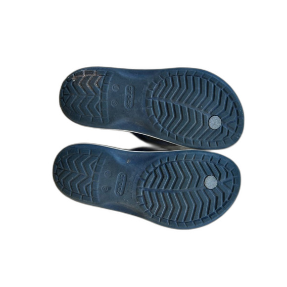 Crocs Sandals Navy Blue Kids Size 3 Flip Flops Youth Slip On Thong - Picture 6 of 6